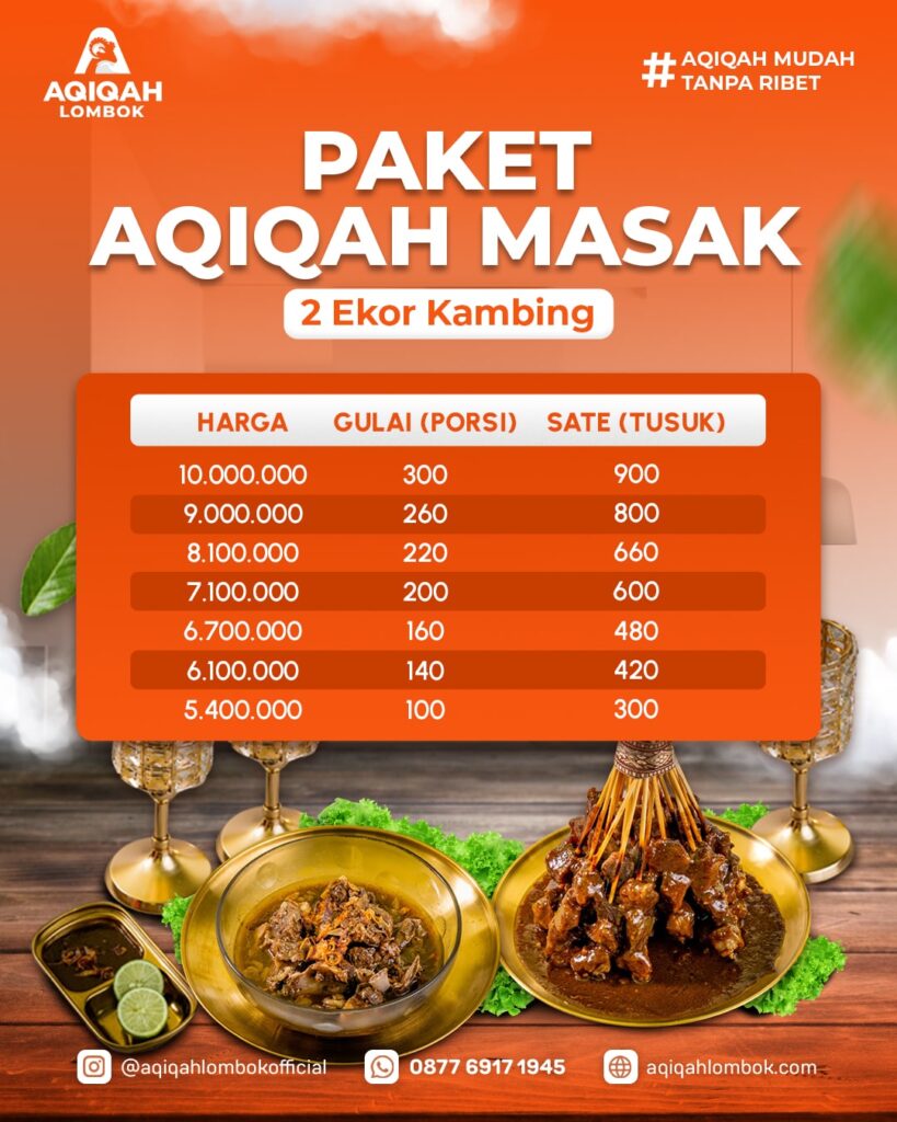 Paket Aqiqah Lombok Masak 2 Ekor