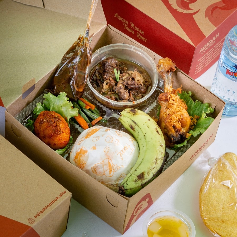 paket aqiqah lombok nasi kotak