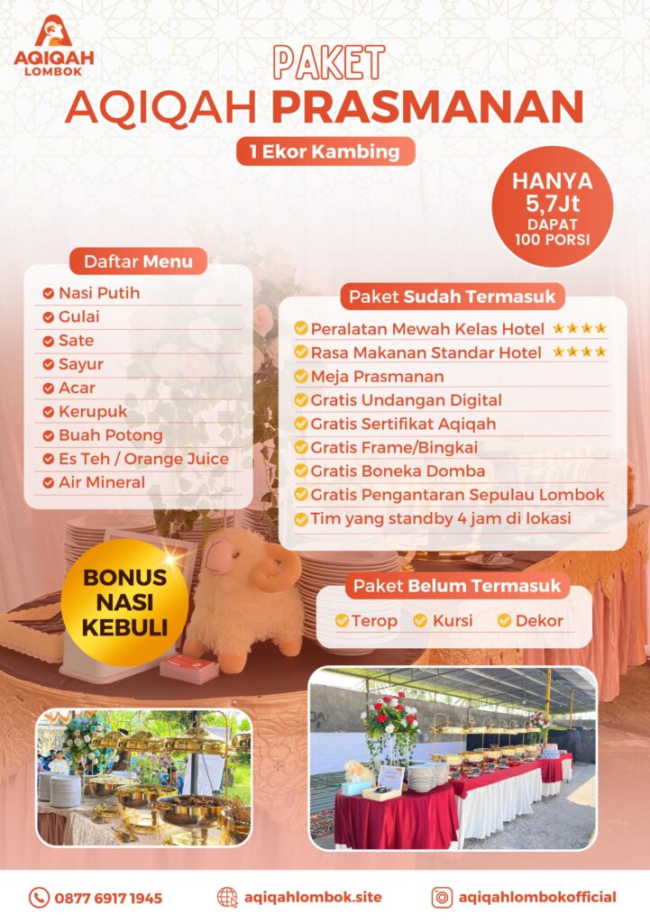 paket aqiqah lombok prasmanan 1 ekor kambing