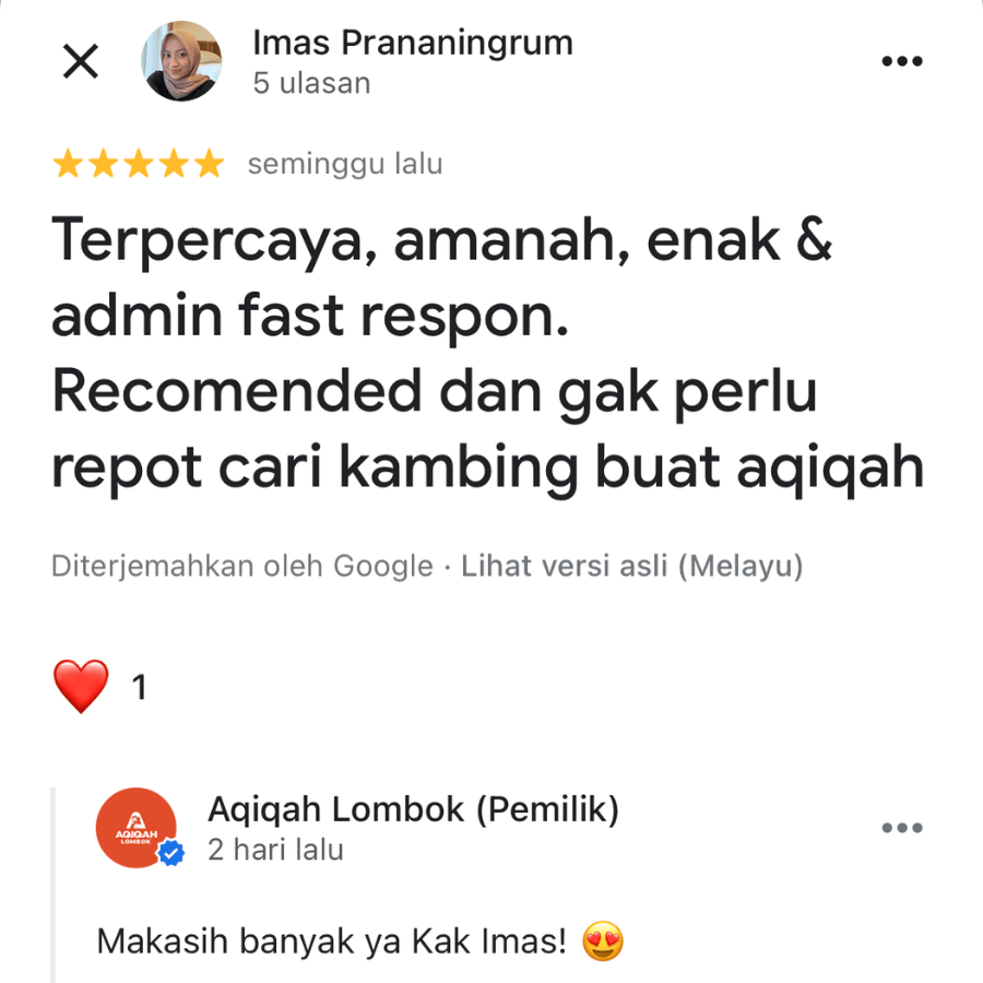 testimoni aqiqah lombok 2