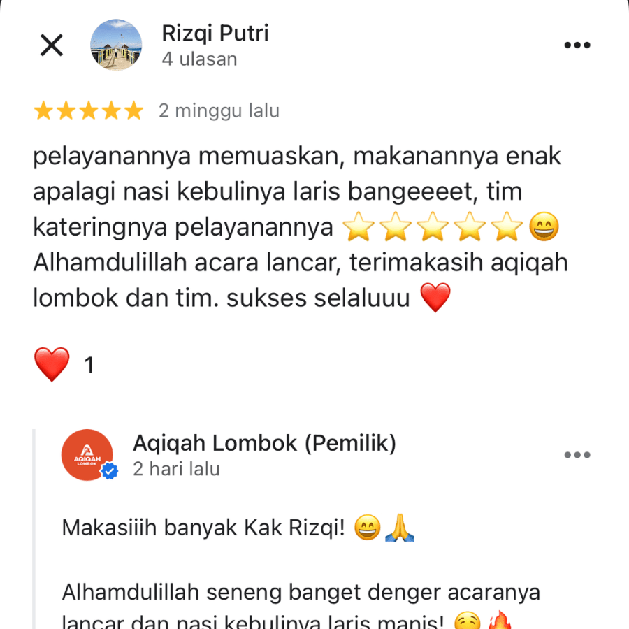 testimoni aqiqah lombok 4