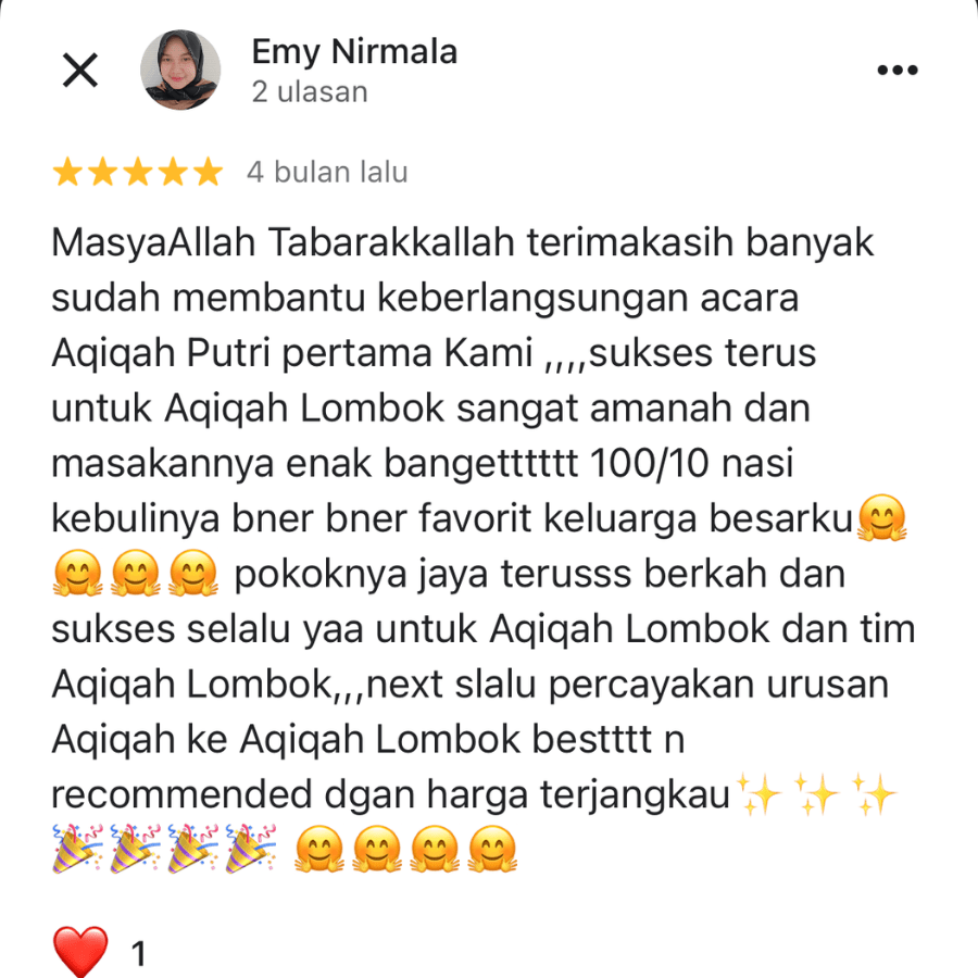 testimoni aqiqah lombok 6